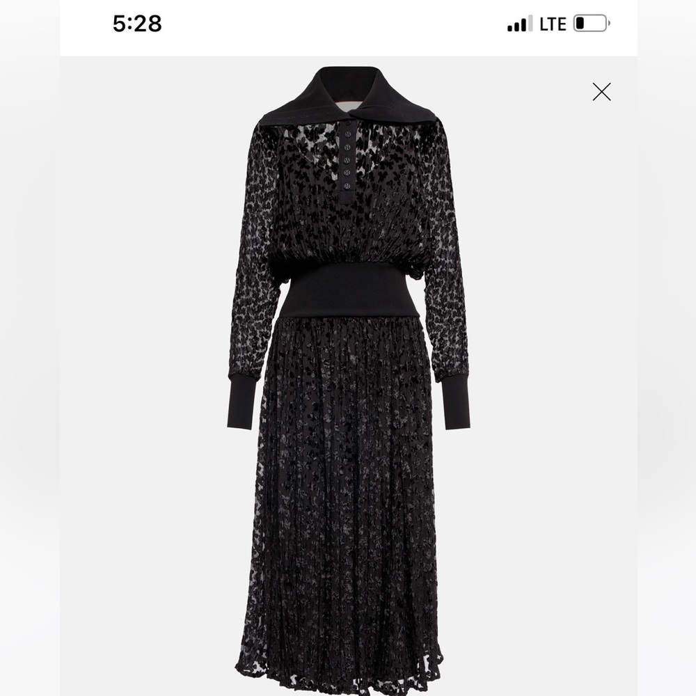 NWT Tory Burch velvet Devore dress